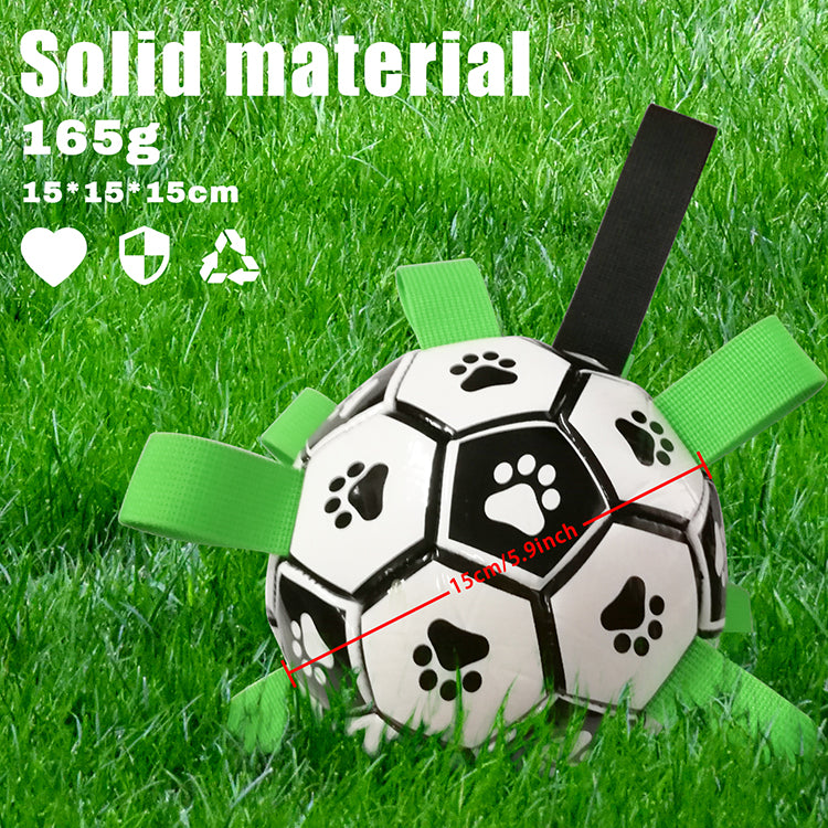 Soccer Ball with Grab Tabs Interactive Dog Toys for Fun Training, Tug of  War, Outdoor, Parks, Swimming Pools – Petzo