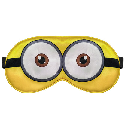 Silk Cartoon Minions Sleep Blindfold Adjustable Eye Mask