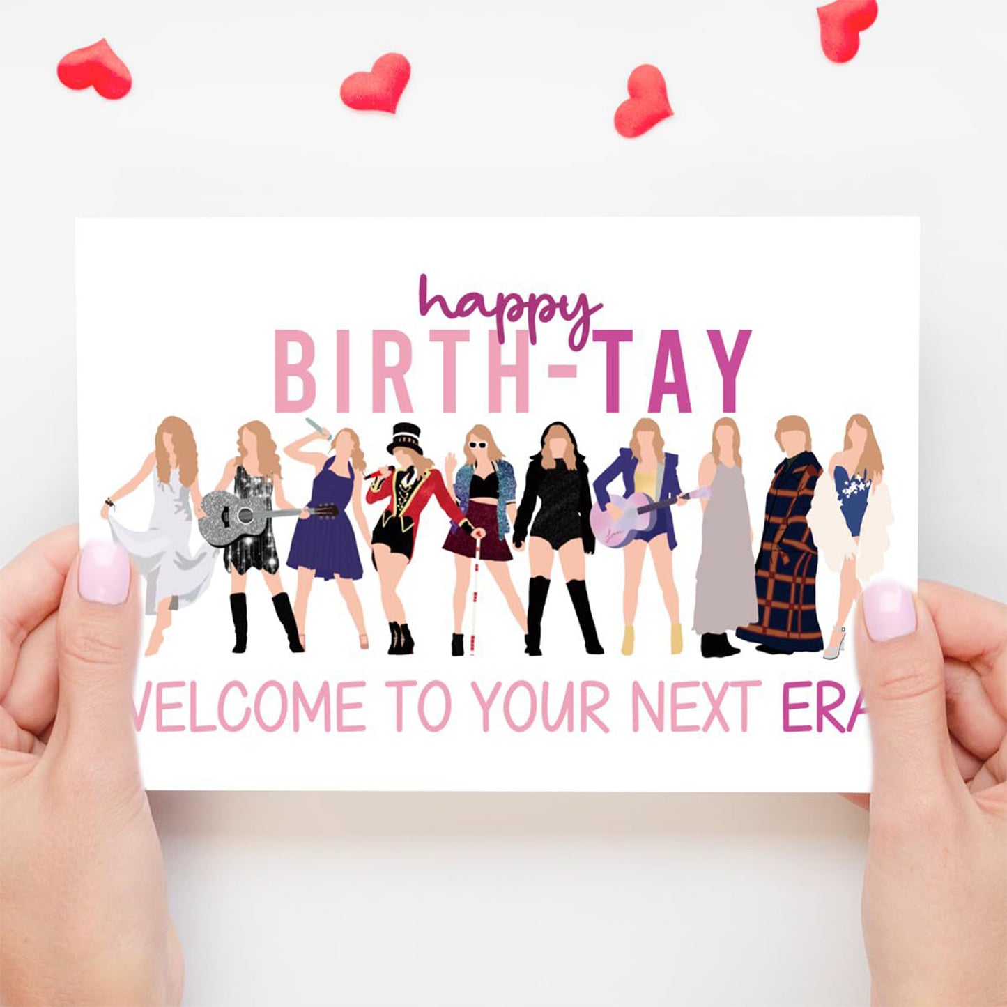 5 Pcs Popular New Era Singer Taylor Swift Birth-Tay Greeting Card For Fans