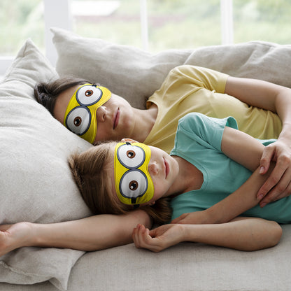 Silk Cartoon Minions Sleep Blindfold Adjustable Eye Mask