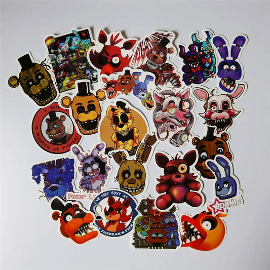 50 PCS Five Nights at Freddy's Stickers, Waterproof Vinyl Scrapbook for Car Motorcycle Bicycle Luggage Decal Laptop