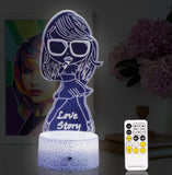 Taylor Swift Toys. Table Lamp for Music Party Supplies.Night Light with 16 Colors Change and Timing