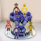 5.5Inches Five Nights at Freddy's Ernesqi Horror Game Action Figures Collectible Set -  5Pcs Movable Joints Figures Toys with 50Pcs Stickers