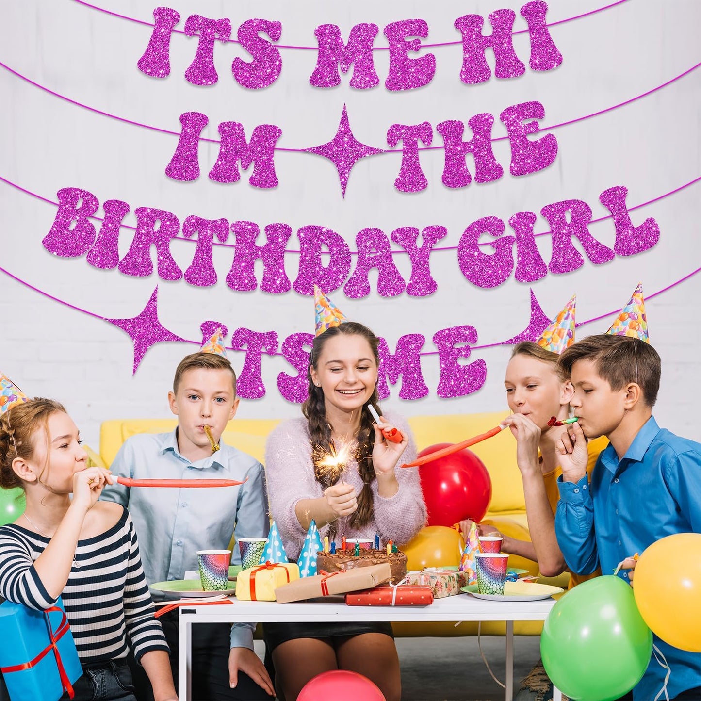 NO-DIY Its Me Hi Im The Birthday Girl Its Me Banner