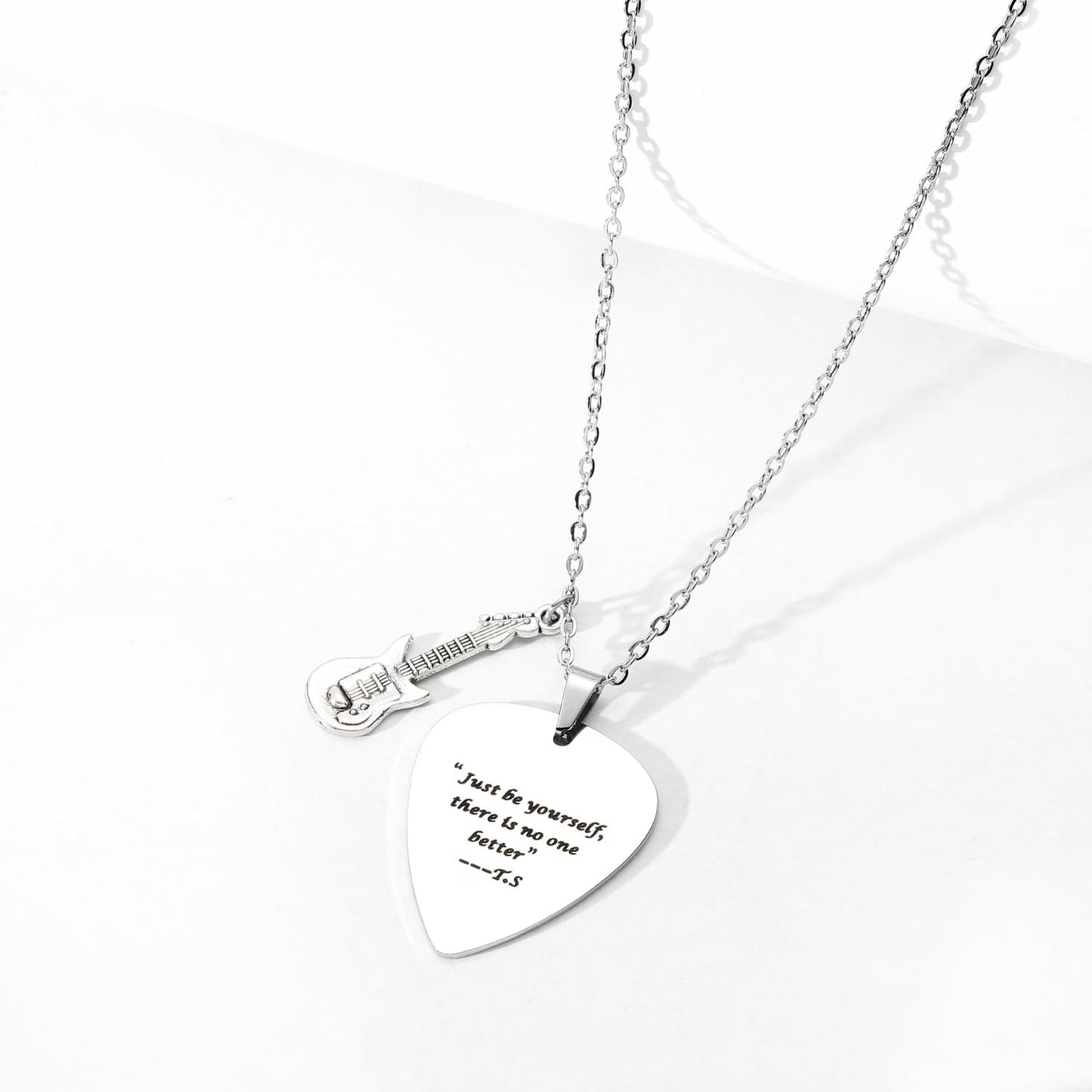 Taylor Swift Quotes Guitar Necklace