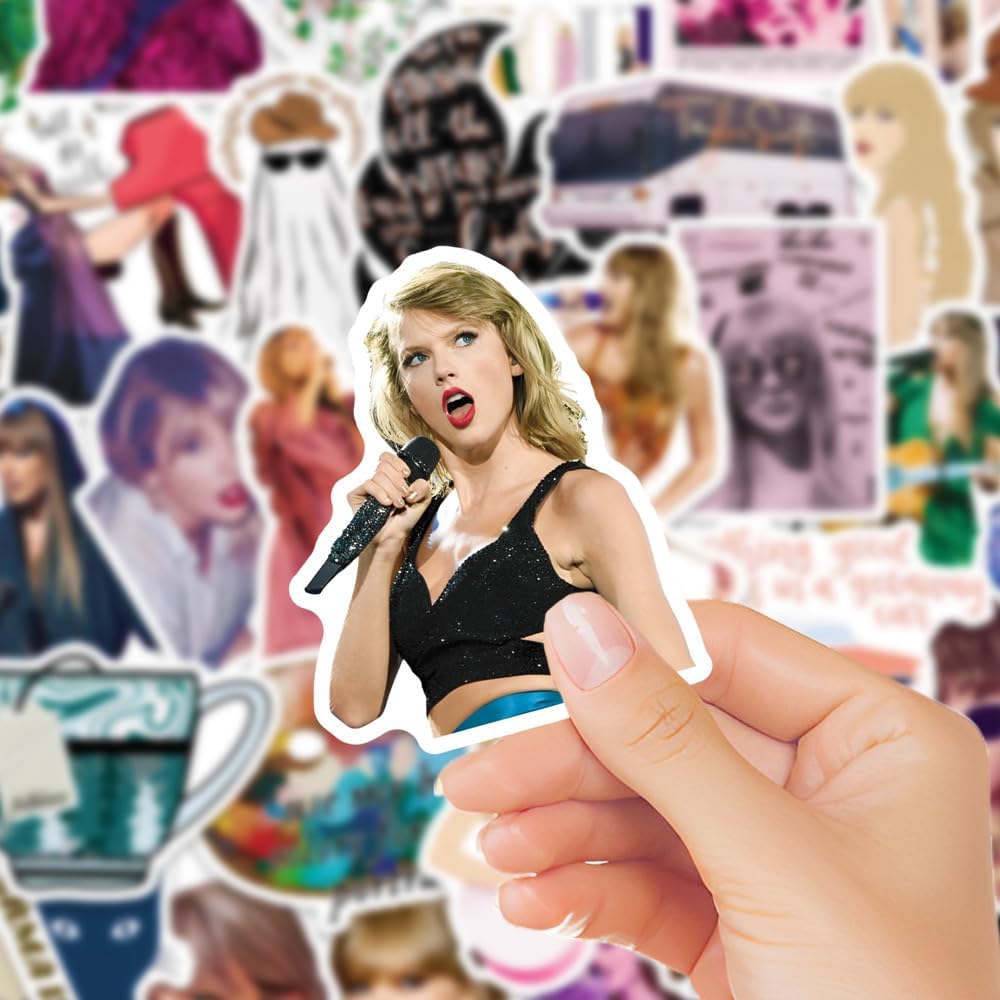 200PCS Taylor Swift Waterproof Vinyl Sticker for Water Bottle Laptop Phone Skateboard Bike Party Favors