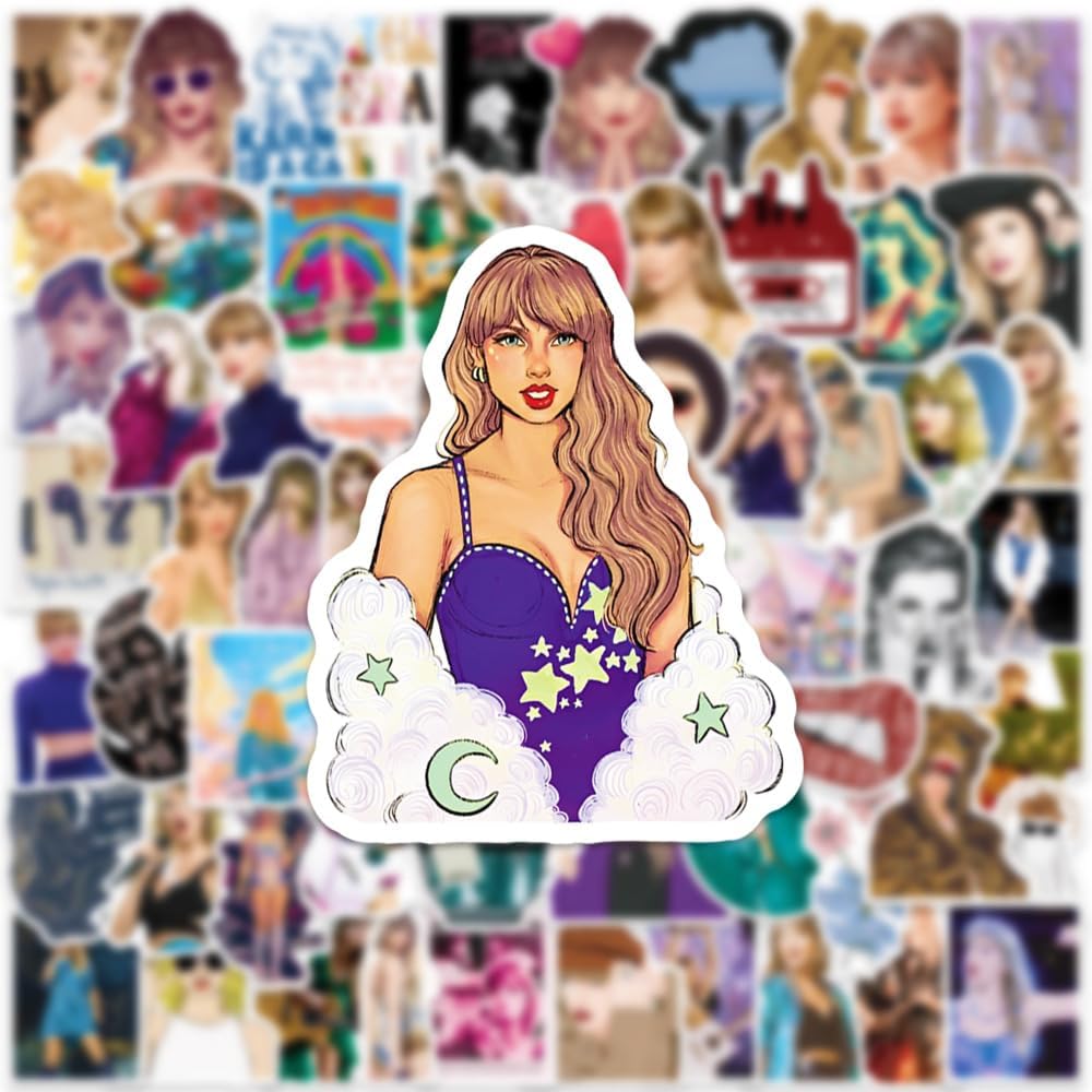 200PCS Taylor Swift Waterproof Vinyl Sticker for Water Bottle Laptop Phone Skateboard Bike Party Favors