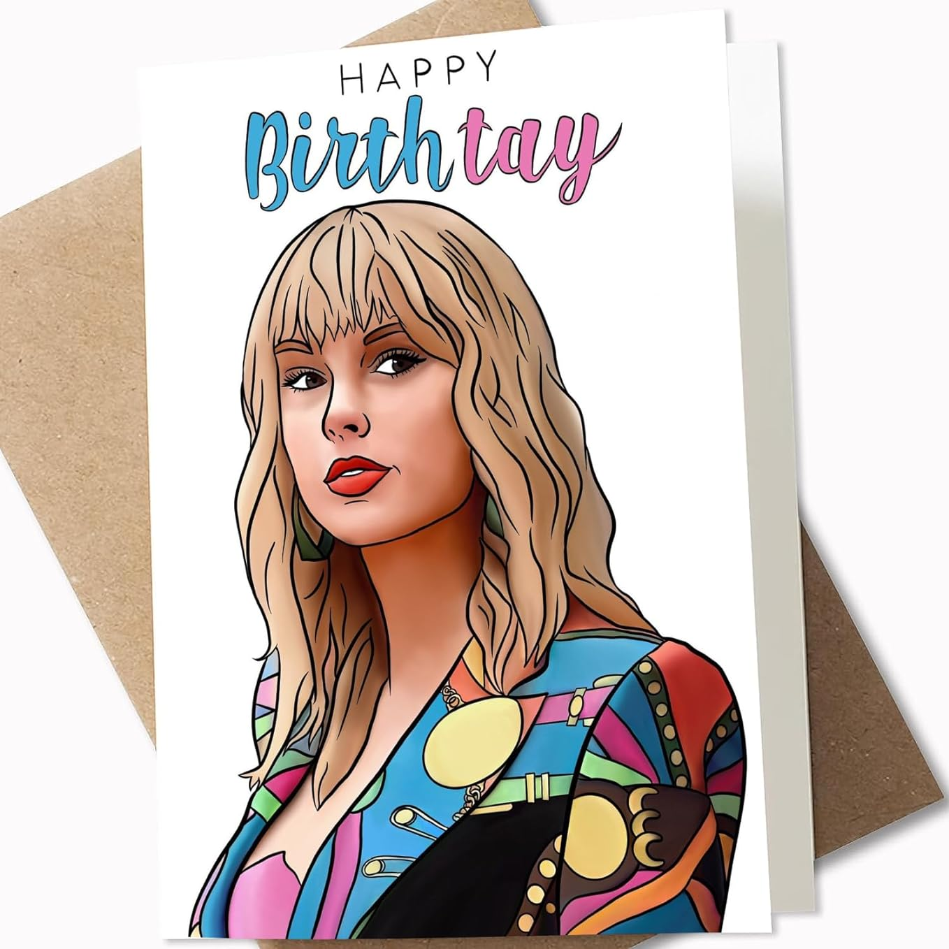 Singer Style Birthday Card Styles - Great Sweet Birthday Gifts for Swiftie- Includes 4.5x6.5 Birthday Card with Envelope