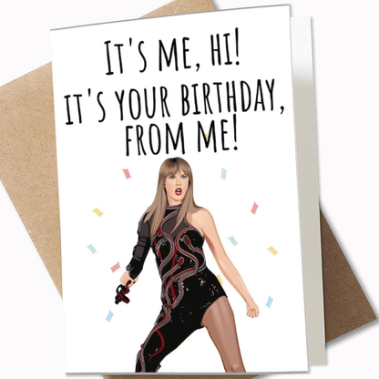 Singer Style Birthday Card Styles - Great Sweet Birthday Gifts for Swiftie- Includes 4.5x6.5 Birthday Card with Envelope