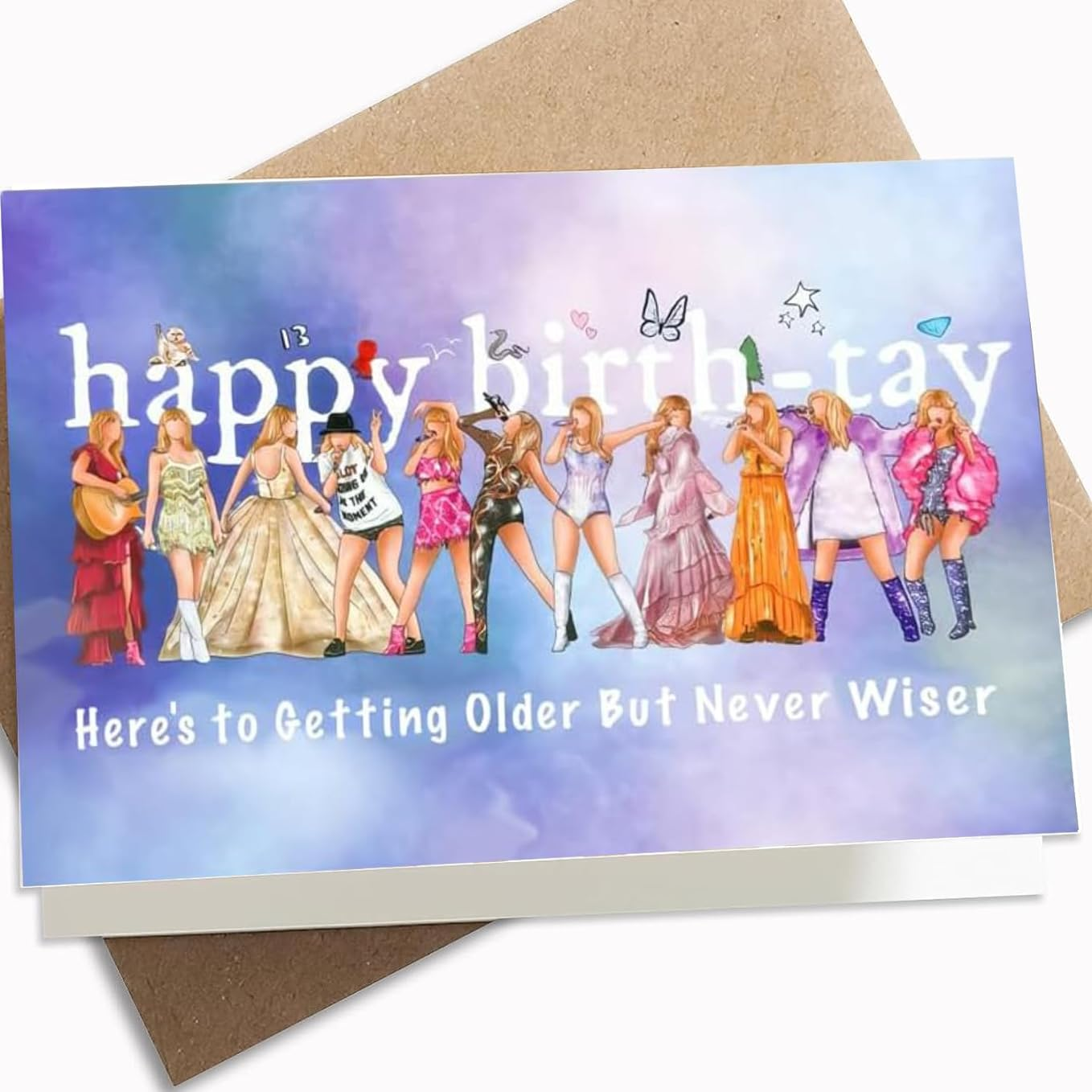 Singer Style Birthday Card Styles - Great Sweet Birthday Gifts for Swiftie- Includes 4.5x6.5 Birthday Card with Envelope