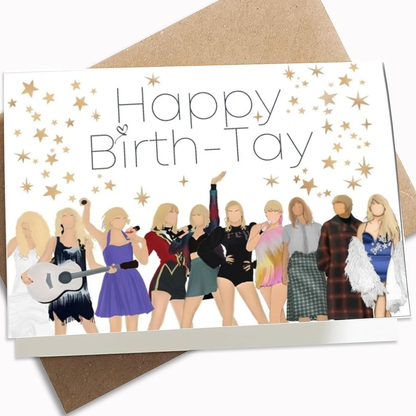 Singer Style Birthday Card Styles - Great Sweet Birthday Gifts for Swiftie- Includes 4.5x6.5 Birthday Card with Envelope