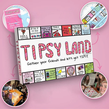 Tipsy Land Drinking Board Game, The Party Board Game is The Ultimate Drinking Game that Guarantees Laughter, Fun, and Unforgettable Moments with Friends