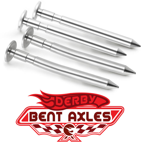 2.5 Degree Bent Axles for Rail Riding (2 axles) Plus Straight (2 axles) (2.5 Degree and Straight)