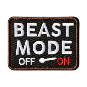 Beast Mode Patch on Military Tactical Combat Badge Swat Decorative Decal Emblem Embroidered Hook and Loop for Hats, Clothes, Backpacks, Uniforms, Tactical Gears, etc.