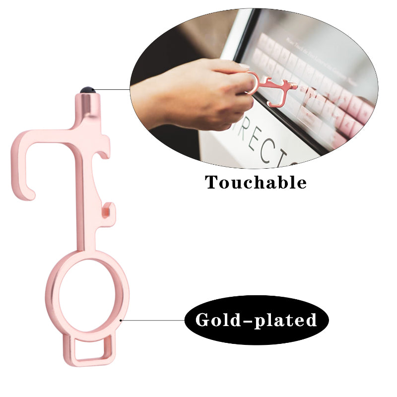 EDC Contactless Door Opener Multifunction Safety Tool （Zinc alloy）