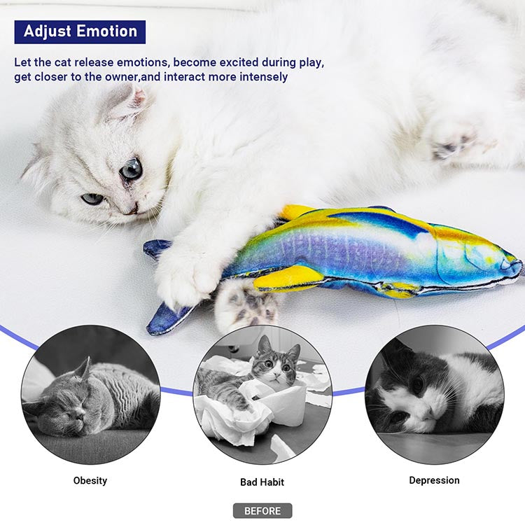 Interactive Manual Airbag Flopping Fish Cat Toy