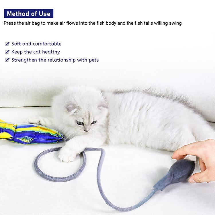 Interactive Manual Airbag Flopping Fish Cat Toy