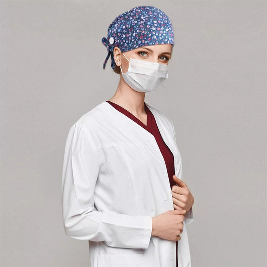 Nursing Nurse Cotton Scrub Hat with Button