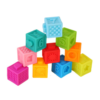 10 Pcs Infant Soft  Stacking Building Blocks