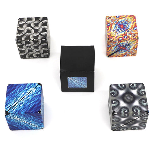 4 Pack 3D Magic Leisure Puzzle Cube Shape Shifting Box Fidget Toy