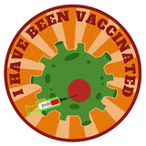 Covid Vaccinated Patches for Clothes, Caps, Bags or Work Shirt, "I Have Been Vaccinated" Round Badge, Embroidered Applique