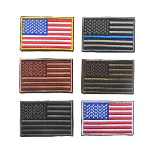 6 Pcs Tactical Patches of USA Flag, with Hook and Loop for Backpacks Caps Hats Jackets Pants, Military Army Uniform Emblems for Military Game