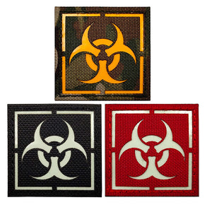 Glow Dark Biohazard Patch Stickers Zombie Outbreak Response Team Resident Evil Military Morale Tactical Patches Badges Appliques with Hook and Loop Fastener Backing