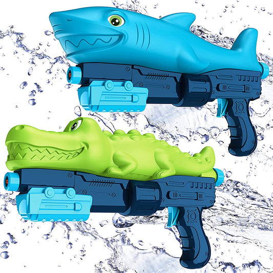 Crocodile + Shark 2 Pack Super Water Blaster Soaker Squirt Guns