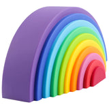 10 Layers Silicone Rainbow Stacker Puzzle