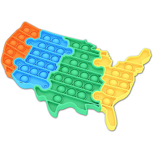 America Map Sensory Fidget Bubble Toy