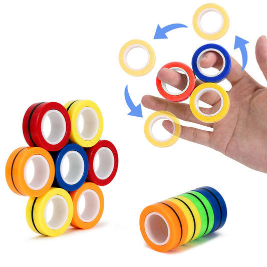 3PCS Magnetic Rings Fidget Toy Set