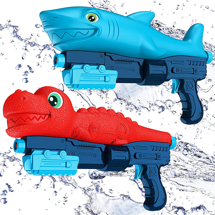 Dinosaur + Shark 2 Pack Super Water Blaster Soaker Squirt Guns