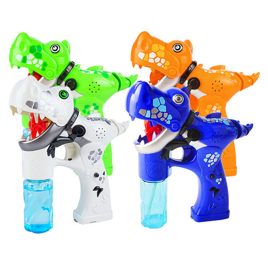 4 Pcs Dinosaur Bubble Maker Electric Gun Toy