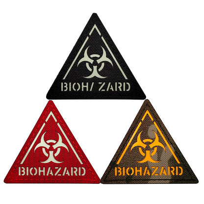 Glow Dark Biohazard Patch Zombie Outbreak Response Team Resident Evil Danger Radiation Military Morale Tactical Patches Badges Appliques with Hook and Loop Fastener Backing