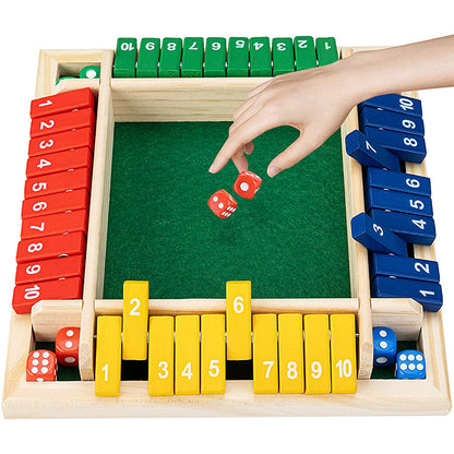 Wooden Shut The Box Family Dice Game