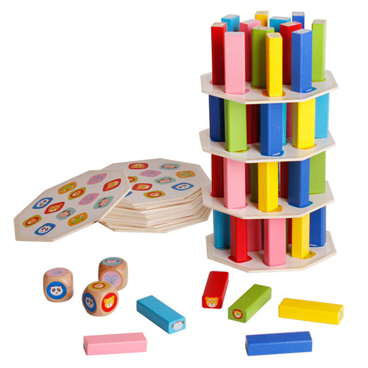 Multifunction Wooden Tower Stacking Toy