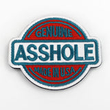 5 Pcs Asshole Merit Badge Embroidered Patch Hook Loop Stickers Hippie Applique for Clothing Bags Backpack Decoration