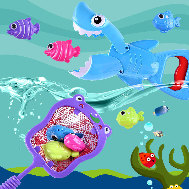 Shark Grabber Baby Bath Toy Set Bathtub Toy