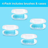 4 Pack Silicone Stand Hair Finger Dog Toothbrushes