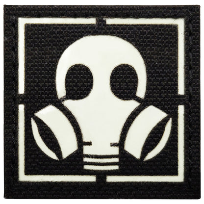 Glow Dark Gas Mask Skull Patch Stickers Zombie Outbreak Response Team Resident Evil Military Morale Tactical Decorative Patches Emblem Badges Appliques with Hook and Loop Fastener Backing