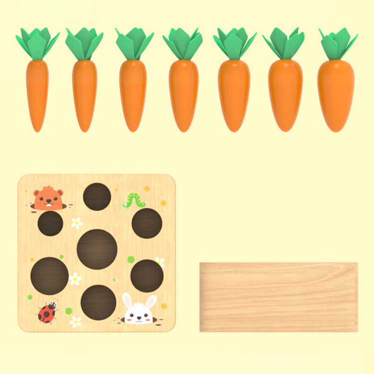 Carrot Harvest Game Wooden Toys