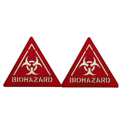 Glow Dark Biohazard Patch Zombie Outbreak Response Team Resident Evil Danger Radiation Military Morale Tactical Patches Badges Appliques with Hook and Loop Fastener Backing