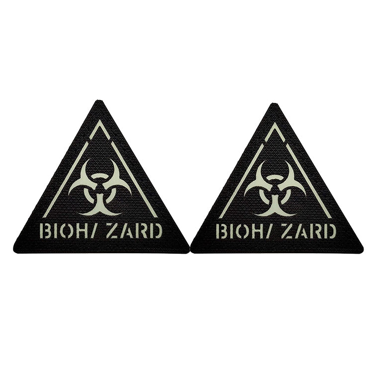 Glow Dark Biohazard Patch Zombie Outbreak Response Team Resident Evil Danger Radiation Military Morale Tactical Patches Badges Appliques with Hook and Loop Fastener Backing