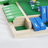 Wooden Shut The Box Family Dice Game