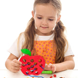 4 Pcs Fruit Lacing Plastic Threading Toy