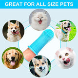 4 Pack Silicone Stand Hair Finger Dog Toothbrushes
