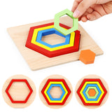 10 Pcs Montessori Educational Wooden Shape Puzzles