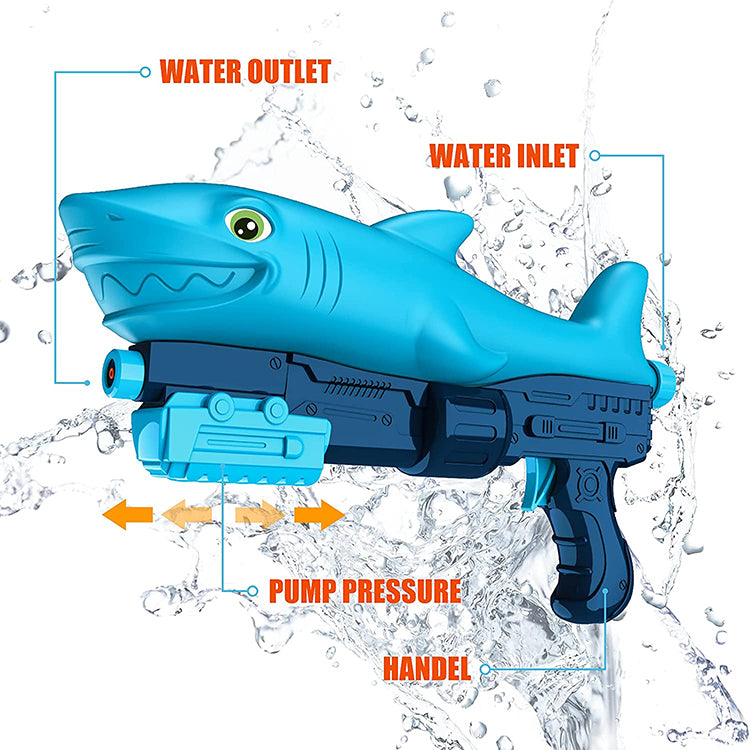 Crocodile + Shark 2 Pack Super Water Blaster Soaker Squirt Guns