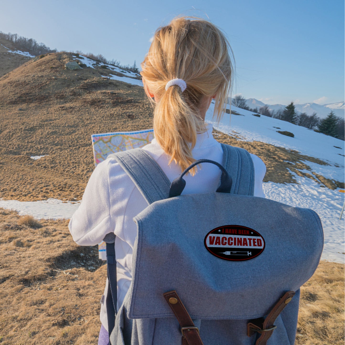 "I Have Been Vaccinated" Embroidered Hook-Backed Morale Patch, Public Health Notification Decorate Badge Emblem DIY Accessories