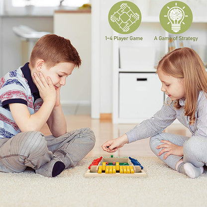 Wooden Shut The Box Family Dice Game